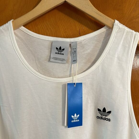 Adidas Tank Top Mens Large White - Picture 2 of 2